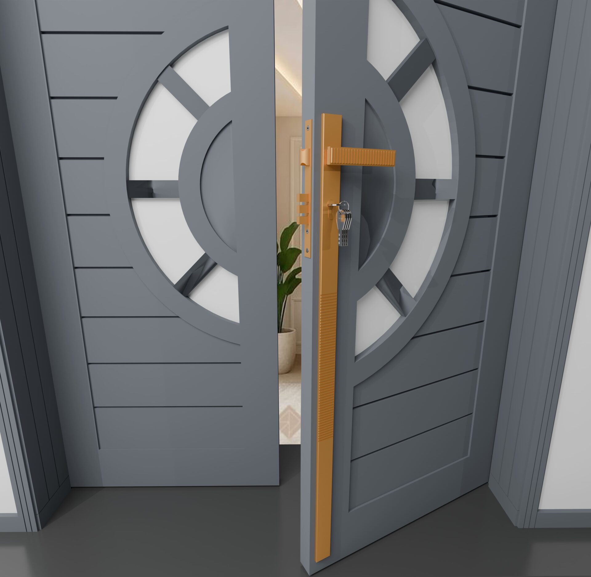 Flybird Interior Brass Mortise Handle FB-LADDER PLATE