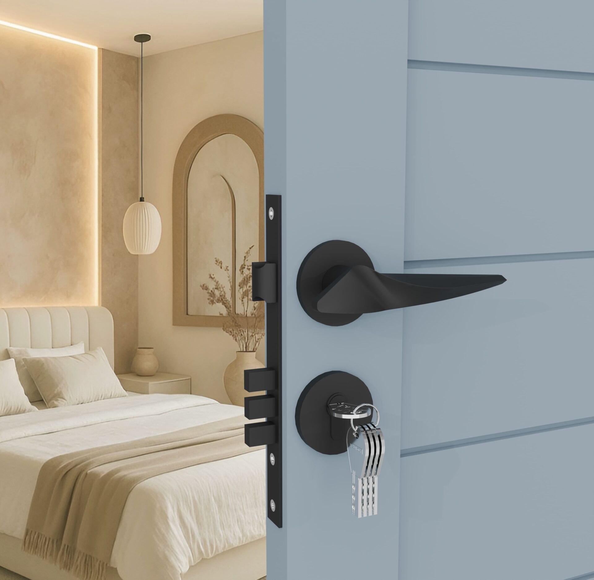 Flybird Interior Brass Mortise Handle FB-ONYX
