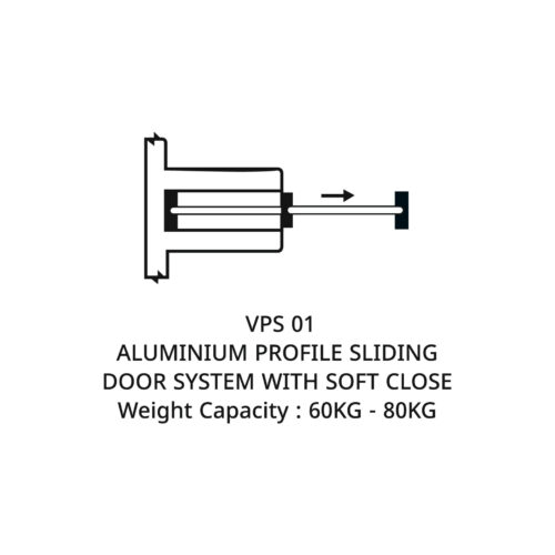 Flybird Interior Aluminium Profile Sliding Door System With Soft Close VPS 01