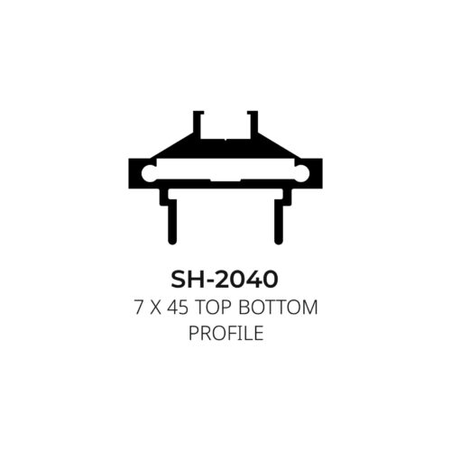 Flybird Interior Aluminium Profile 7 X 45 TOP BOTTOM SH-2040