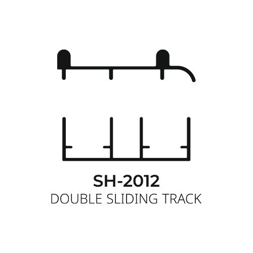 Flybird Interior Aluminium Profile Double Sliding Track SH-2012