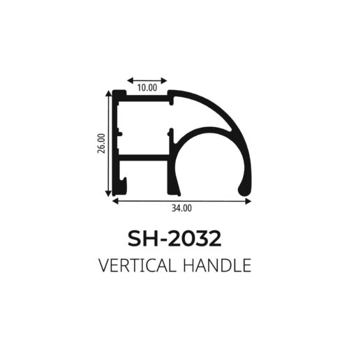 Flybird Interior Aluminium Profile Vertical Handle SH-2032