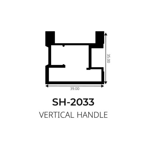 Flybird Interior Aluminium Profile Vertical Handle SH-2033